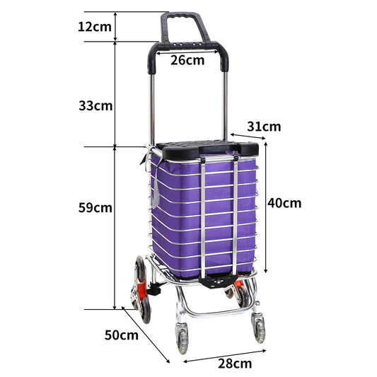 NNEIDS Foldable Shopping Cart Trolley Basket