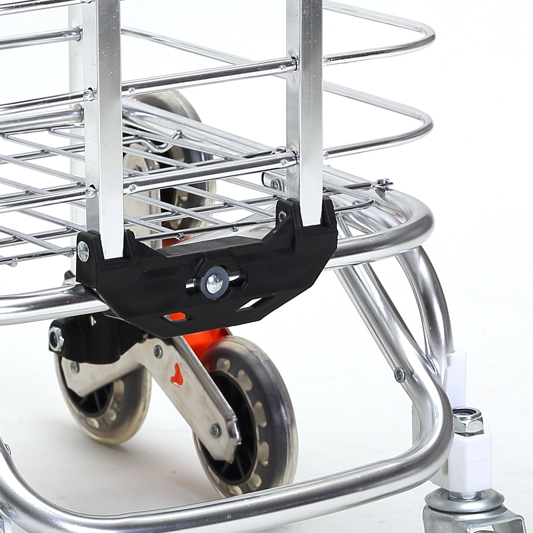 NNEIDS Foldable Shopping Cart Trolley Basket